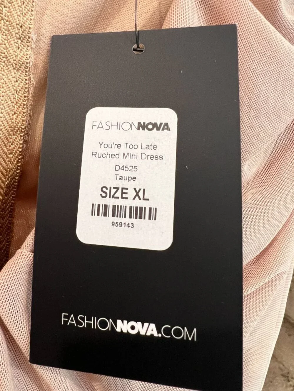 NWT Ruched Mini Dress - Picture 4 of 7